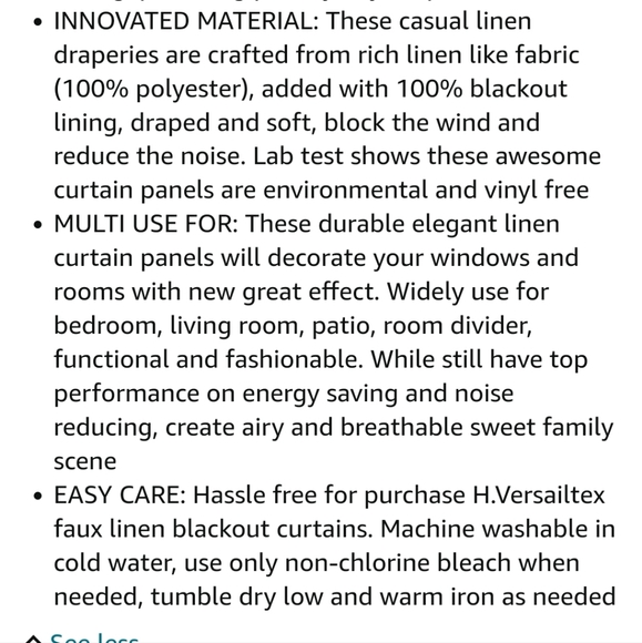 Brand new in package natural linen blackout curtains - Picture 8 of 8